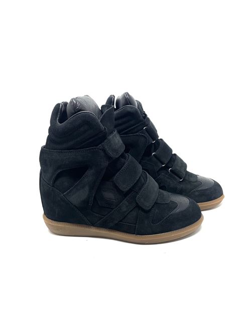 Sneaker con zeppetta IL LACCIO | MOONVELOURNERO